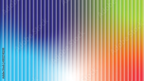 Abstract vertical striped background with a vibrant gradient of blue green and purple colors