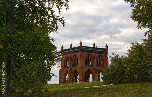 Court house in Babelsberg Castle park in Potsdam, Germany, that was once the summer residence of Emperor William I