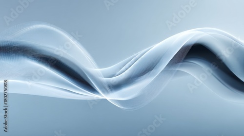 Abstract Light Waves with Soft Curves and Gentle Flowing Motion