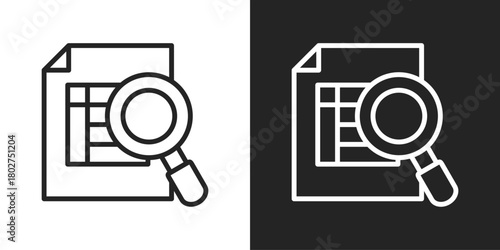 Page Icon In Black And White Line Style