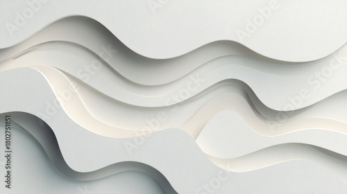 Abstract White Waves Textures on a Light Background for Design Projects