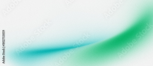 A green shape stands out against a grainy, textured Light blue background, creating an abstract effect with a glowing, dynamic noise texture.