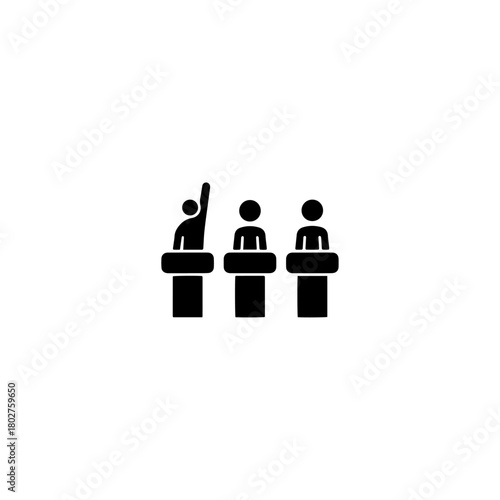 Quiz icon flat vector design.