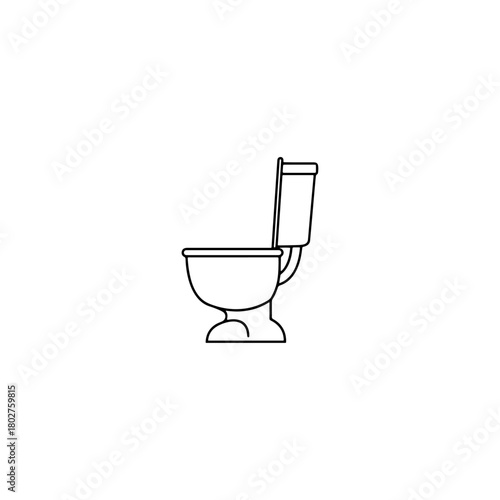Toilet icon flat vector design.