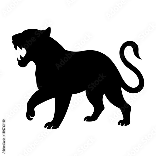 Black panther animal silhouette