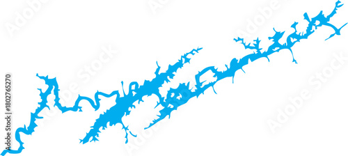 Norris Lake Tennessee Map Editable Vector