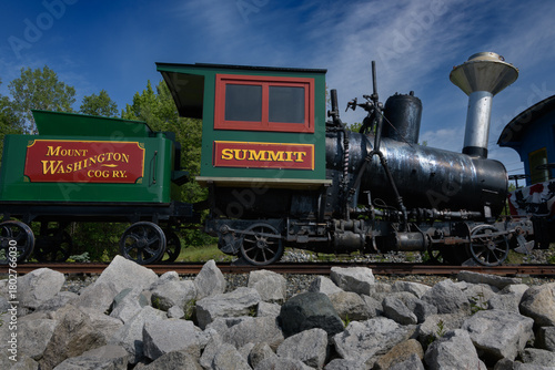 Washington cog railway at the  Beecher's pulpit