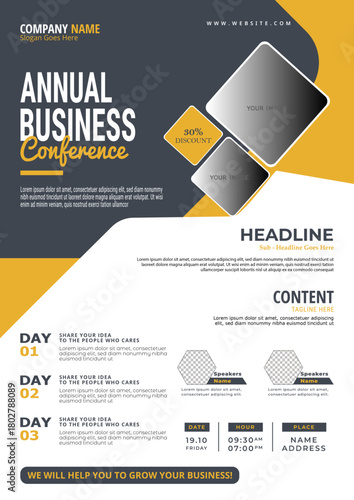Annual Business Conference Template Design For Your Business Marketing 