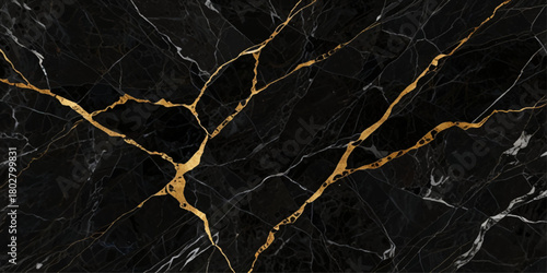 Black and gold marble floor wall texture background. Luxury golden black marble design for wedding invitation card, cover, packaging , fashion vector template	