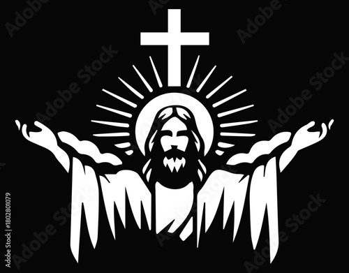 Celebrate Jesus Merry Christmas Faithful Holiday - printable editable vector art file.