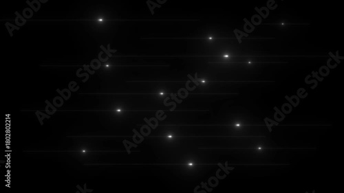 Streaks of Light with Bright Flares on Black Background Keywords: light, streaks, flares, bright, glowing, motion, speed, abstract, dark, black, background, energy, digital, technology, futuristic