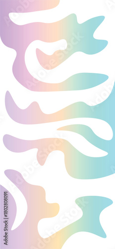 A colorful abstract image in light tones with smooth shapes.