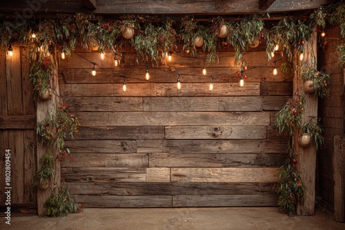 chrismas style background for photobooth backdrop design