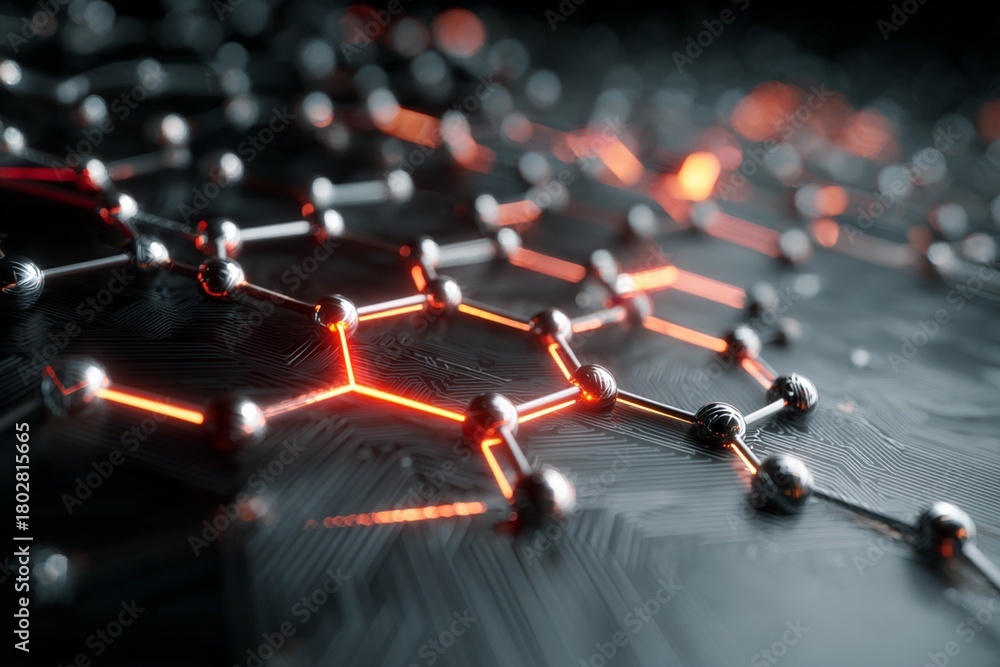 Fototapeta premium graphene nano transistor circuitry