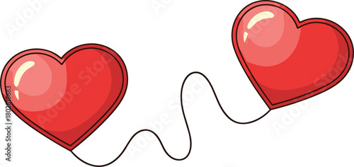 Collection of hand-drawn red hearts in various styles for love, Valentine's Day, and romantic concepts