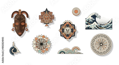 Collection of cultural and artistic symbols 1.