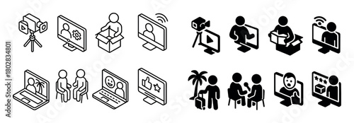 Isometric Blogger Icons