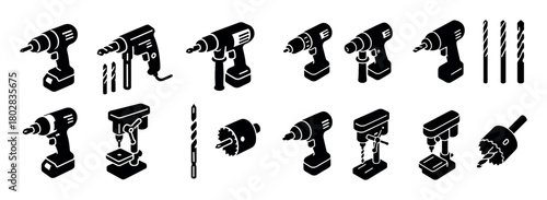 Isometric Power Tool Icons