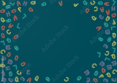 colored_ letters_school_green_board_132.eps