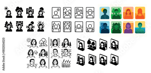 Diverse portraits and avatars collection