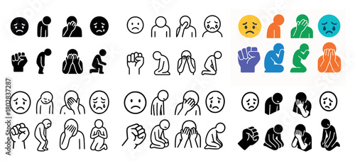 Emotion icons: sadness and despair
