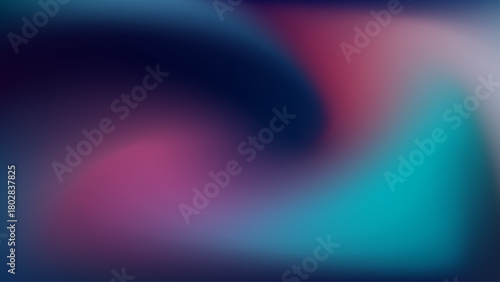 Abstract dark deep pale green liquid neon blurred soft colourful gradient background. Gradient mesh. Modern template for design concepts, wallpapers, presentations, prints and web. Vector illustration