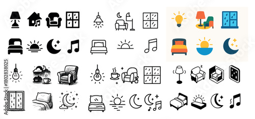 Home decor icons collection