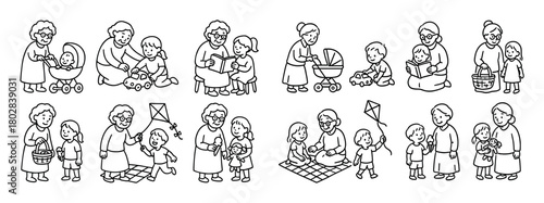 Grandmother-Grandchild Icons