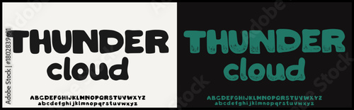 Hand drawn vector font. Regular and textured style font. Rough and grunge typography. Alphabet with uppercase and lowercase.