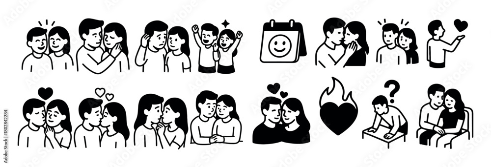 Fototapeta premium Isometric Emotion Icons