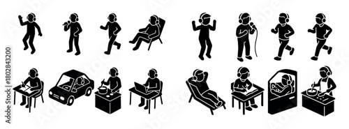 Music Listening Icons