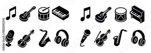 Isometric Music Icons