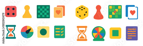Colorful Board Game Icons