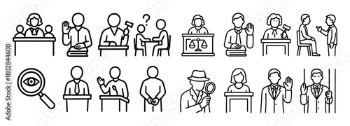 Justice Sketch Icons