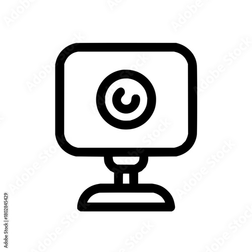 Webcam video call conference stream online camera computer device communication technology equipment icon design