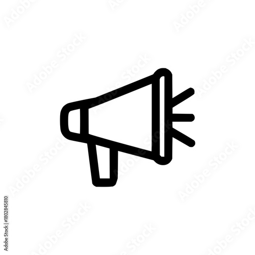 Megaphone announcement loudspeaker communication bullhorn marketing voice promotion icon vector design element