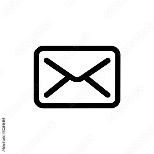Mail message email envelope send contact communication inbox newsletter post outline vector icon graphic 100