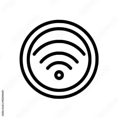 Wifi wireless connection signal internet network technology hotspot router access point communication icon vector