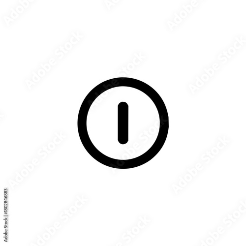 Power button icon symbol sign off on switch control system ui interface shut down turn on flat design vector 100