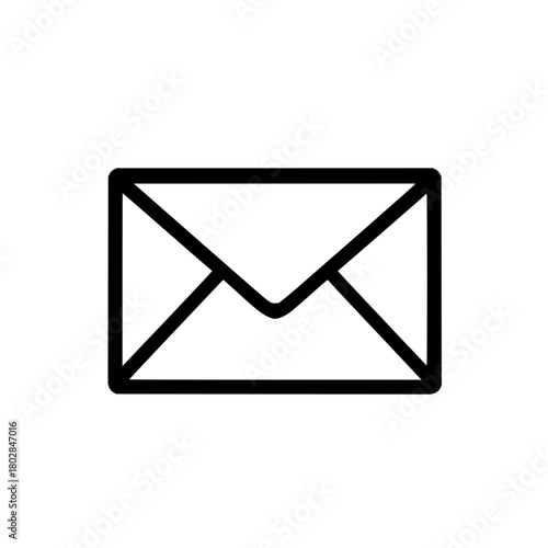 Email message icon communication contact envelope letter mail send receive inbox notification outline 100 chars