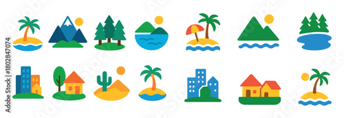 Summer Destination Icons