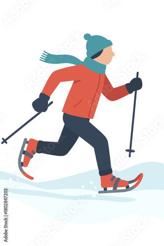 Snowshoeing is a fun winter sport and adventure that involves running on snow with special shoes