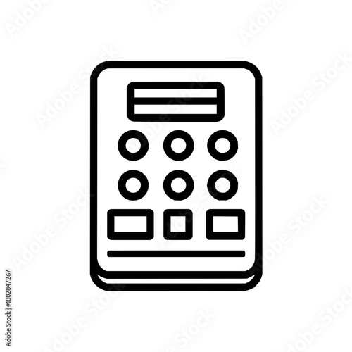 Calculator device math tool finance accounting calculate mathematical numeric keypad computation icon 100