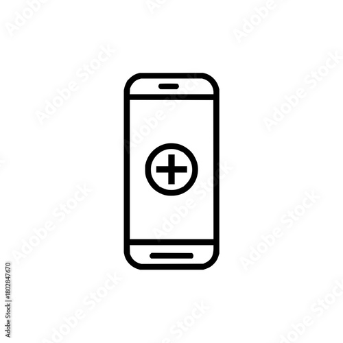 Phone healthcare medical plus sign health app clinic hospital digital telemedicine online doctor technology 24 7 100