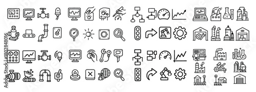Industrial and scientific icon set