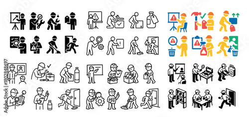 Workplace safety icons and hazards guide
