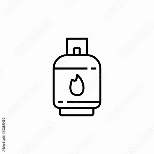 propane cylinder icon sign vector