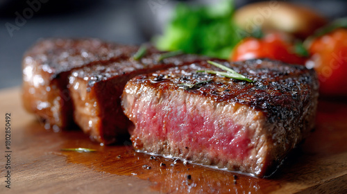 Grilled or cooked steak 