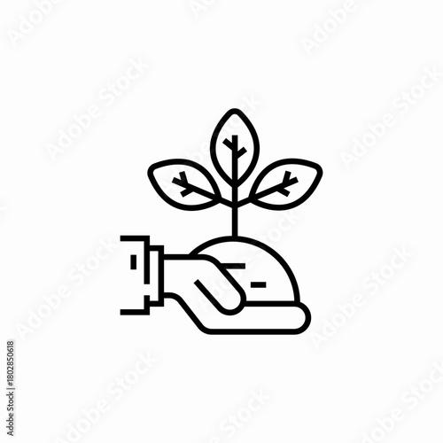 soil plant care icon sign vector