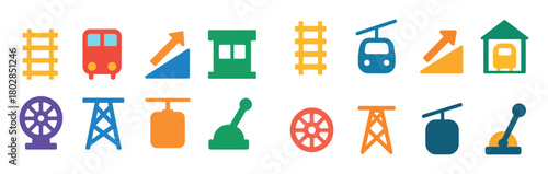Funicular Icon Set